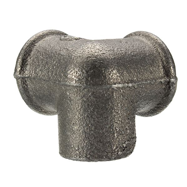 12quot-34quot-1quot-3-Way-Pipe-Fittings-Malleable-Iron-Black-Elbow-Tee-Female-Connector-1140683