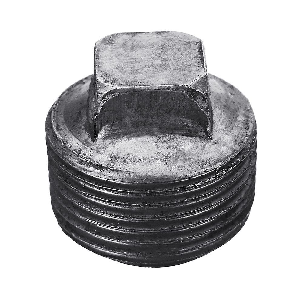 12quot-34quot-1quot-Malleable-Iron-Plug-w-Square-Head-Male-Black-Pipe-Fitting-1347836