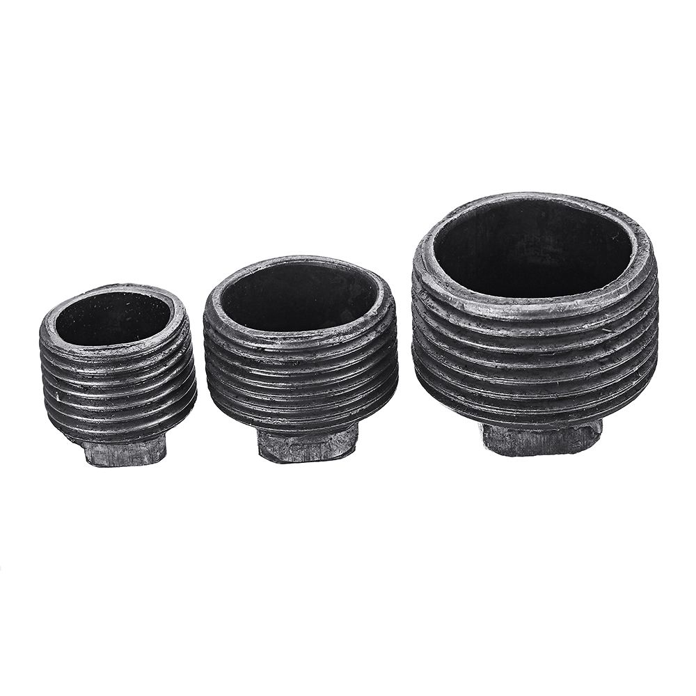 12quot-34quot-1quot-Malleable-Iron-Plug-w-Square-Head-Male-Black-Pipe-Fitting-1347836