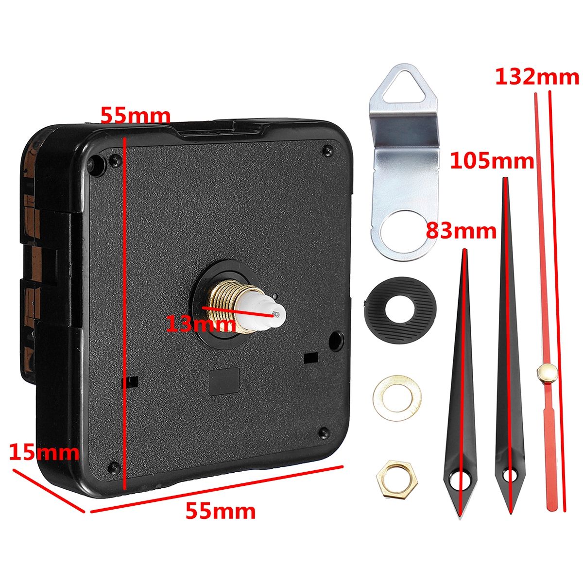 13mm-DIY-Wall-Quartz-Silent-Clock-Movement-Mechanism-Module-DIY-Kit-Hour-Minute-Second-1333710