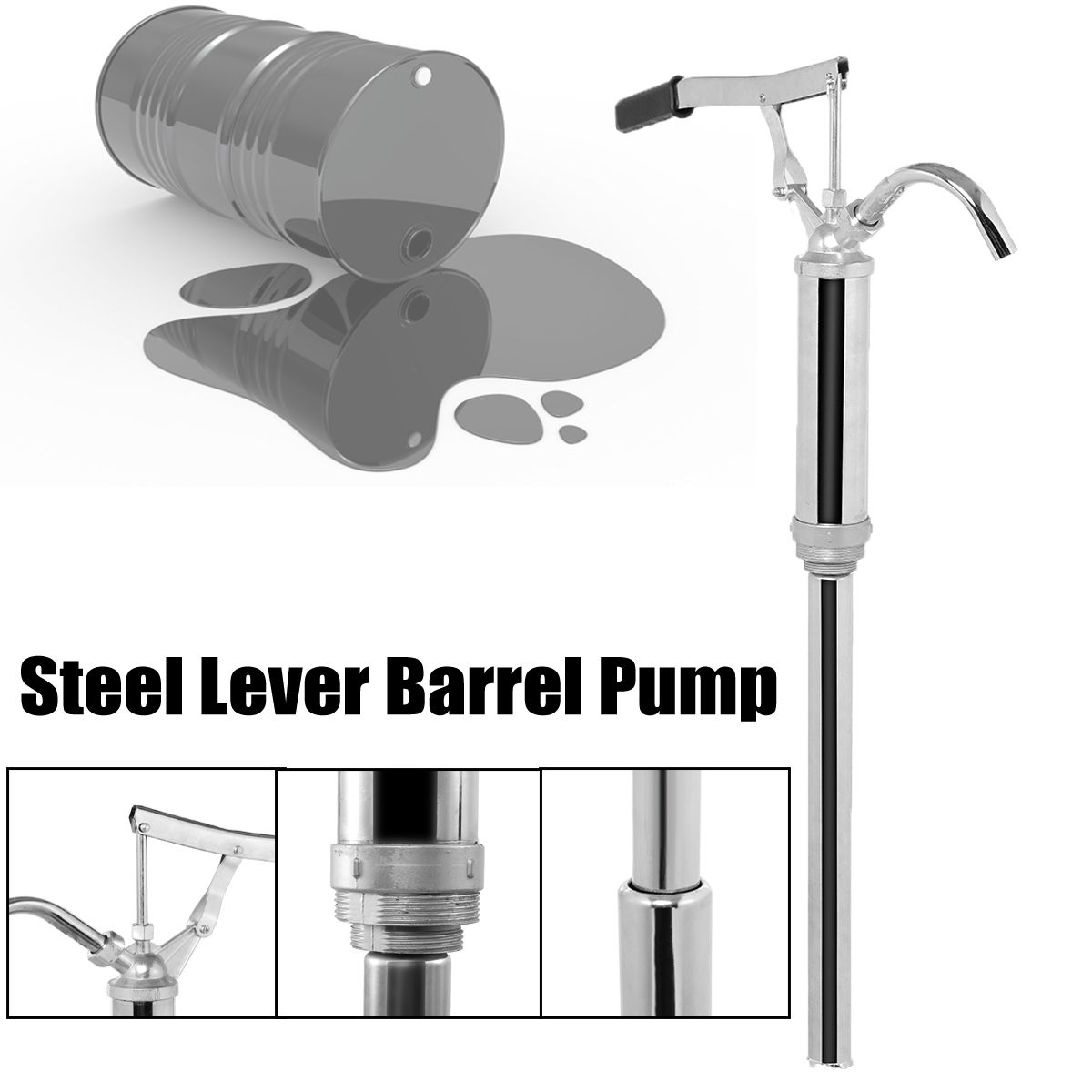 15-55-Gallon-Drum-Steel-Lever-Barrel-Pump-Lubricant-Solvent-1-12-2-Inch-Bung-1356502