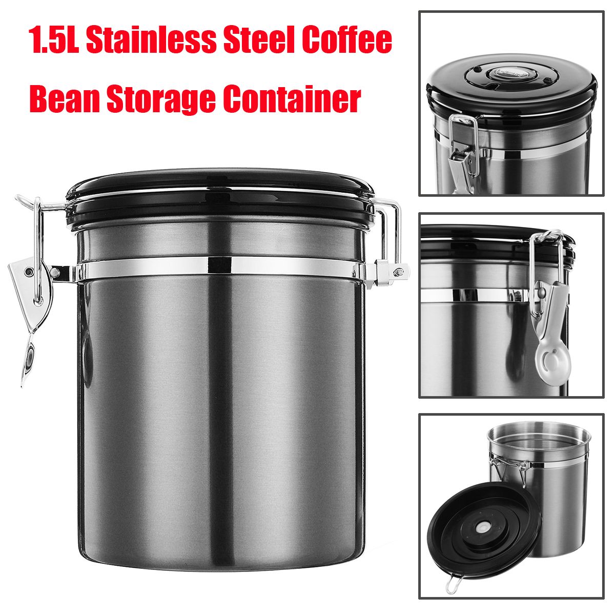 15L-Silver-Stainless-Steel-Sealed-Coffee-Bean-Tea-Storage-Canister-Kitchen-Storage-Container-1305839