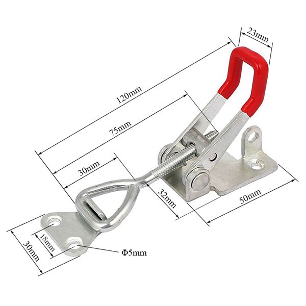 180Kg397Lbs-Quick-Latch-Type-Toggle-Clamp-Catch-Adjustable-Lever-Handle-1138979