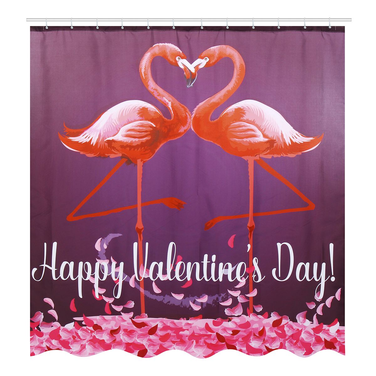180x180cm-Flamingo-Valentines-Day-Bathroom-Shower-Curtains-Toliet-Mat-Rug--Hook-1554541
