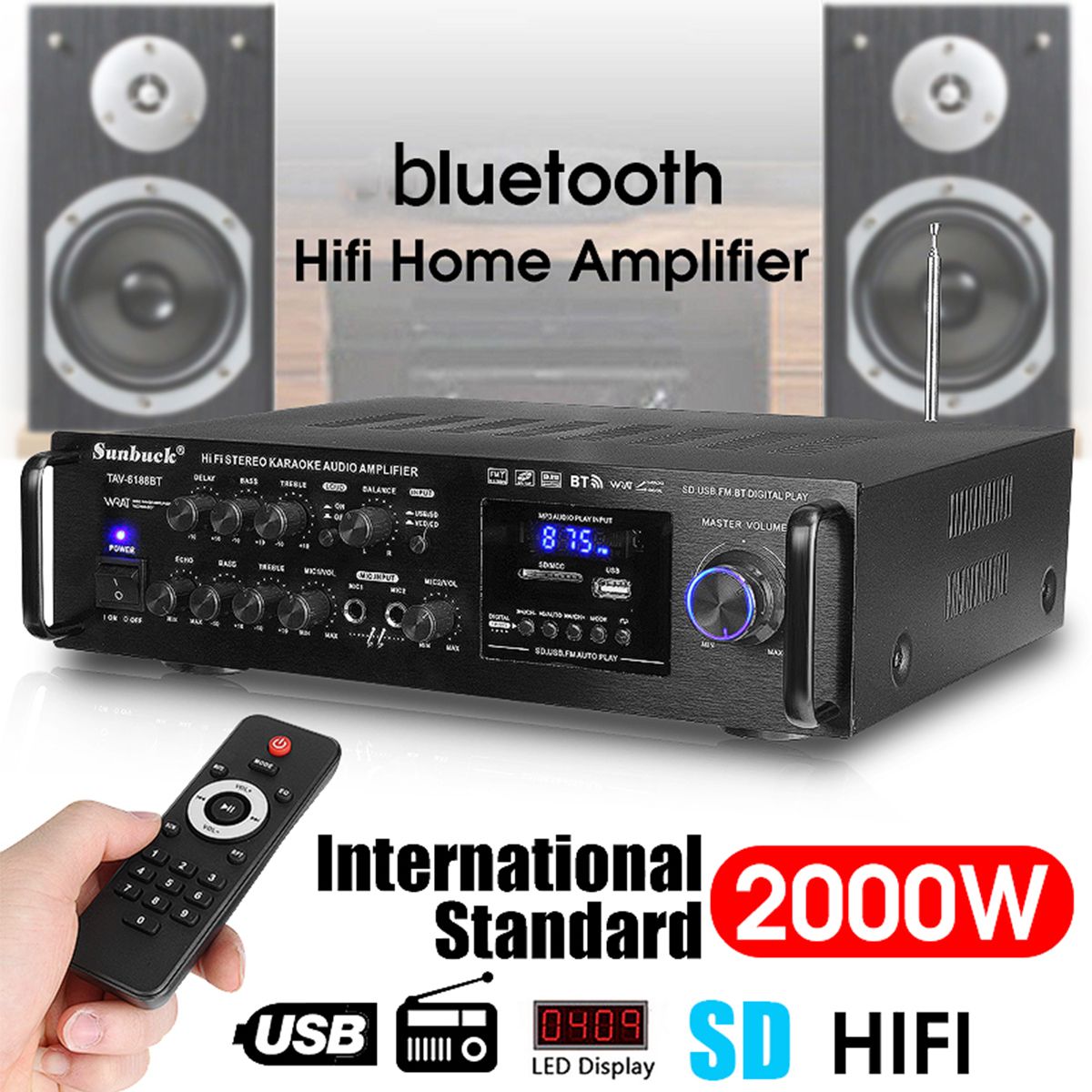 2000W-5CH-110V-Bluetooth-Amplifier-Receiver-Mixer-Echo-System-HIFI-Mic-Home-Car-1531582