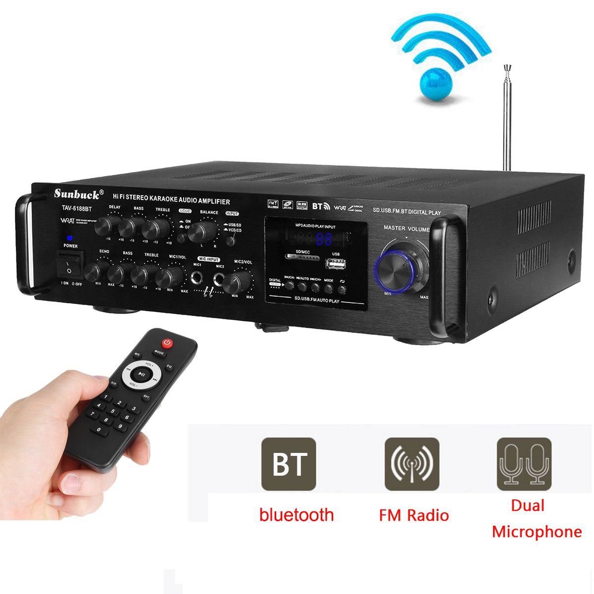 2000W-5CH-110V-Bluetooth-Amplifier-Receiver-Mixer-Echo-System-HIFI-Mic-Home-Car-1531582