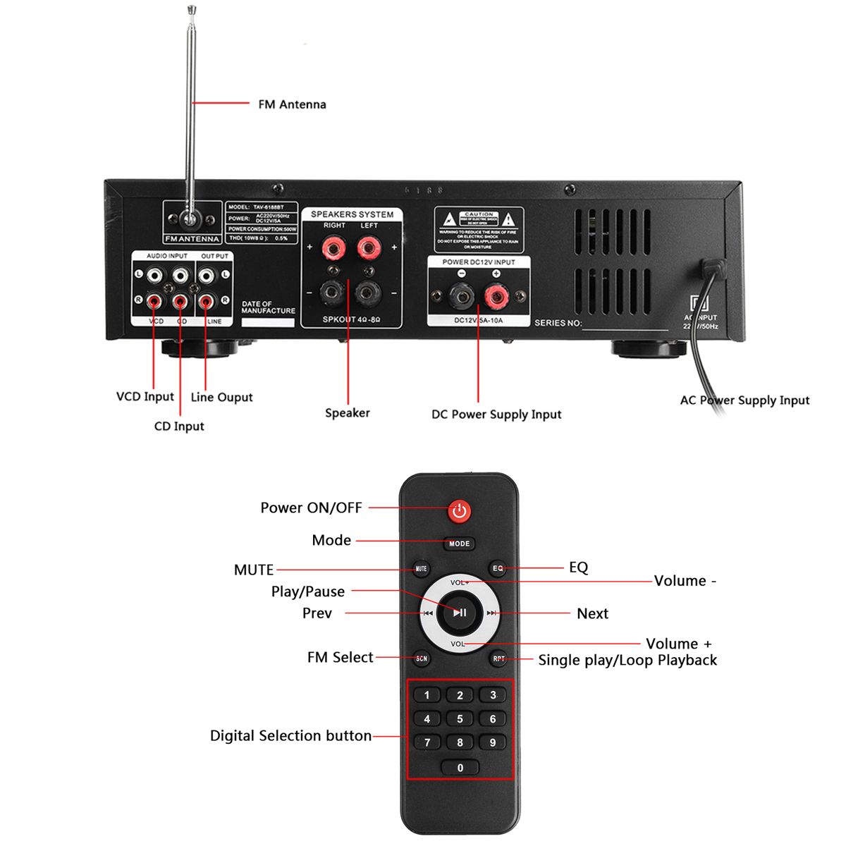 2000W-5CH-110V-Bluetooth-Amplifier-Receiver-Mixer-Echo-System-HIFI-Mic-Home-Car-1531582