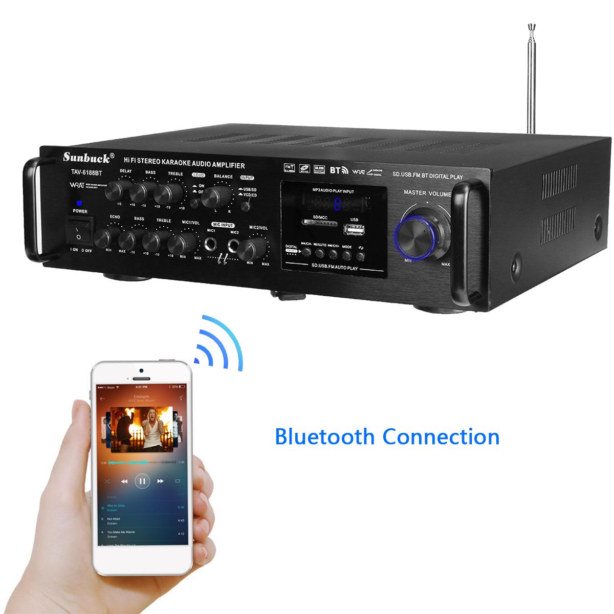 2000W-5CH-110V-Bluetooth-Amplifier-Receiver-Mixer-Echo-System-HIFI-Mic-Home-Car-1531582