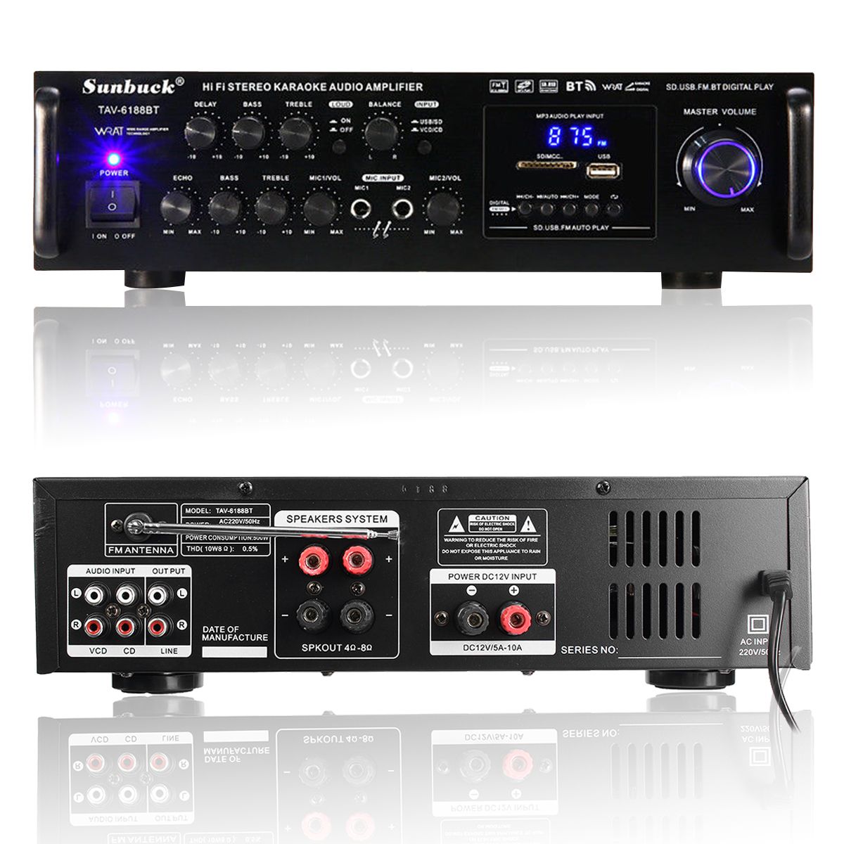 2000W-5CH-110V-Bluetooth-Amplifier-Receiver-Mixer-Echo-System-HIFI-Mic-Home-Car-1531582