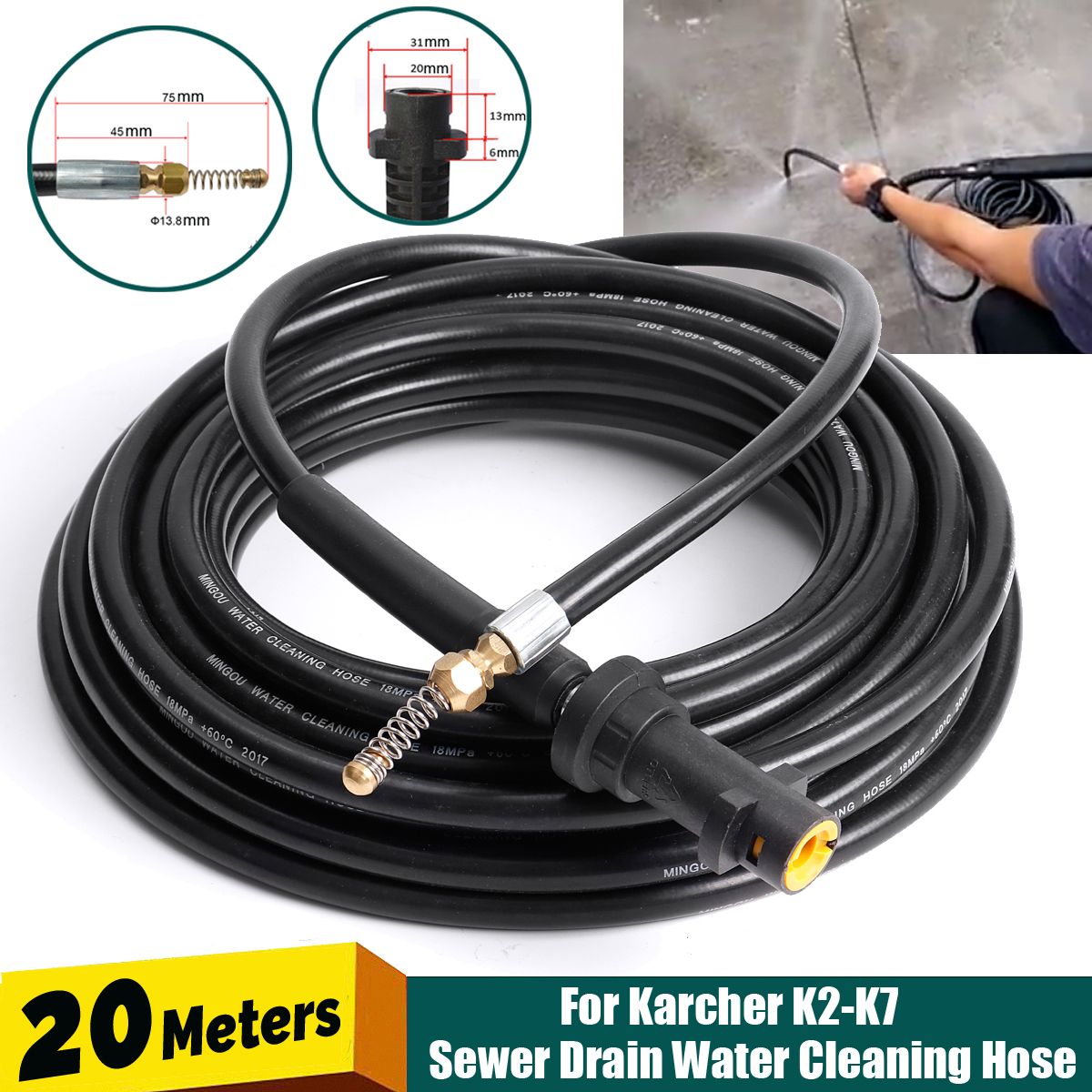 20M-18MPa-Drain-Sewer-Pipe-Cleaning-Hose-Jet-Nozzle-For-Karcher-K2-K7-Pressure-Washer-1459025