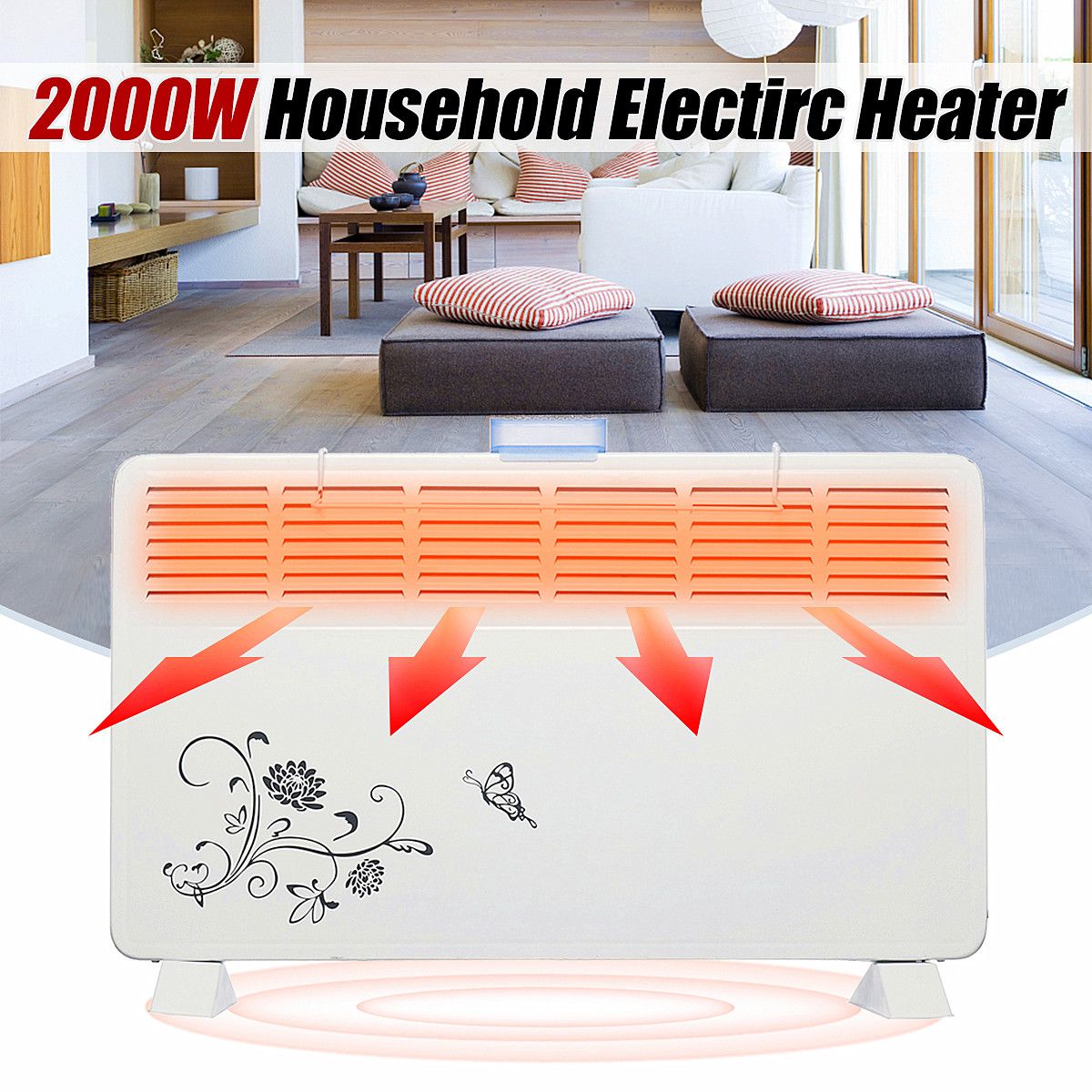 220V-2000W-Electric-Heater-Fan-Wall-Mounted-6-Air-Outlet-2-Speeds-Waterproof-1498890