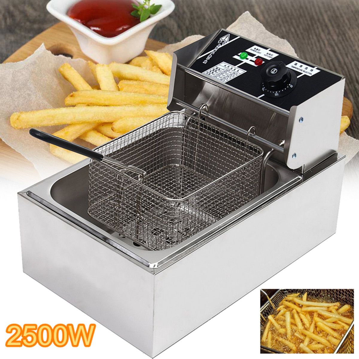 220V-25KW-Electric-Deep-Fryer-6L-Commercial-Fry-Frying-Chip-Cooker-Basket-1266606