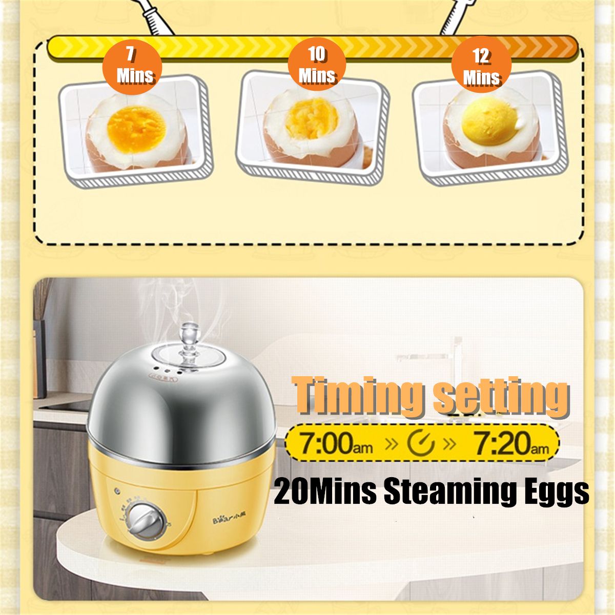 220V-360W-Yellow-Stainless-Steel-Egg-Boiler-Machine-Multi-function-with-Automatic-Power-Off-for-14Pc-1481736