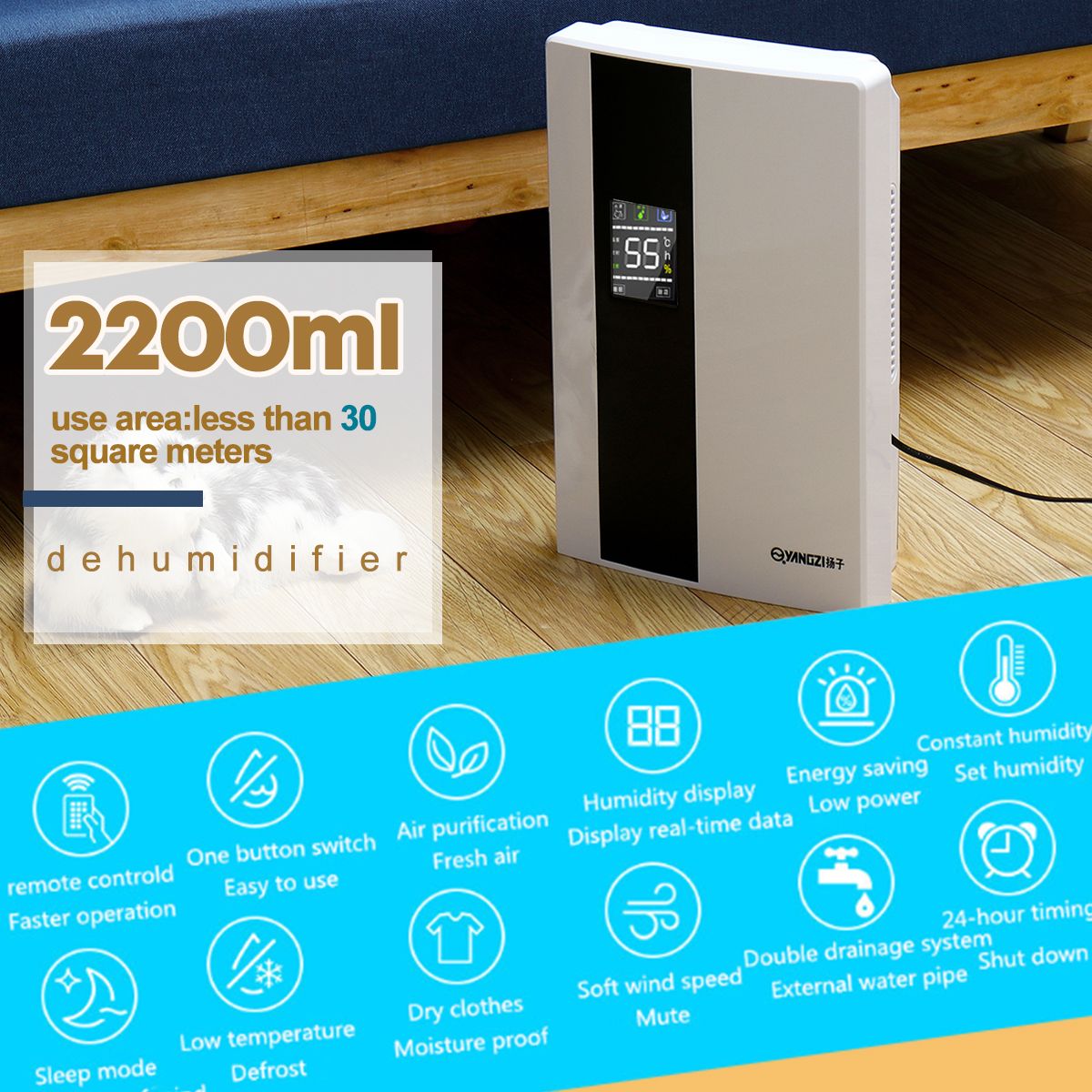 220V-50HZ-2200ML-Air-Dehumidifier-LCD-Display-Screen-Air-Dryer-White-Home-Bedroom-Basement-1611810