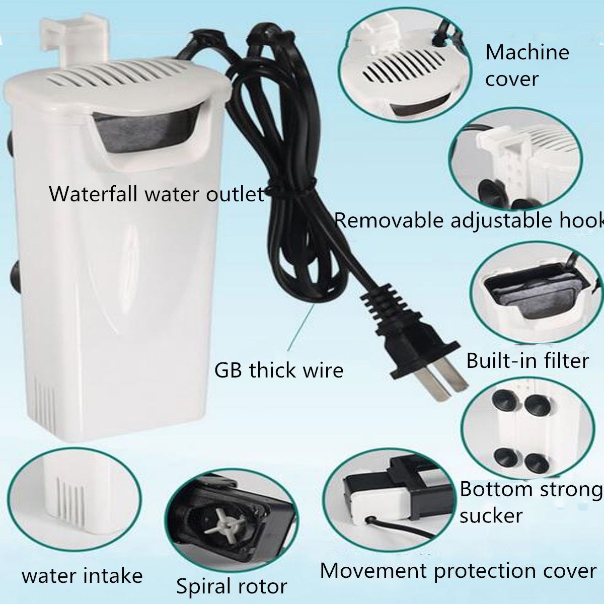 220V-Aquarium-Internal-Filter-Turtle-Fish-Tanks-Water-Pump-Wall-Suction-Cup-Standard-Adaptor-1346532