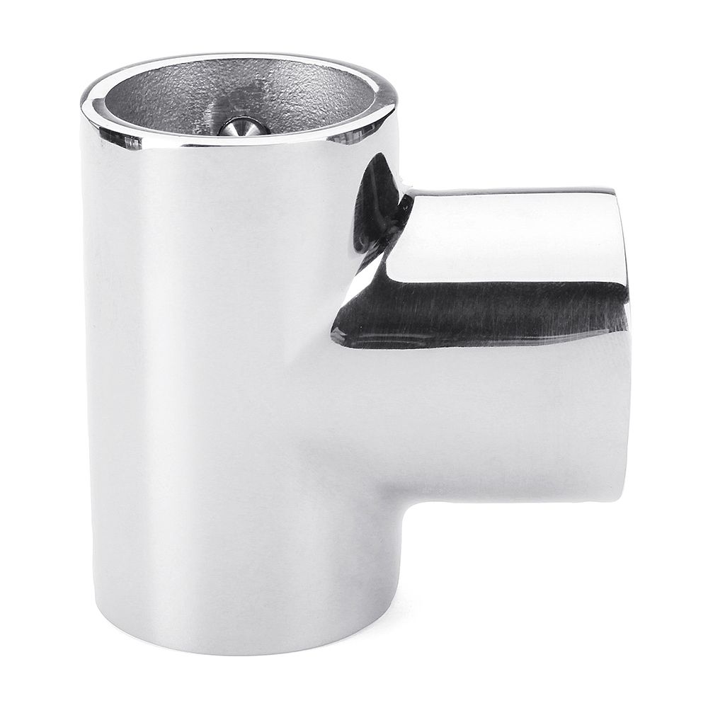 22mm-78-Inch-316-Stainless-Steel-3-Way-90-Degree-Tee-Yacht-Marine-Boat-Handrail-Fitting-1338284