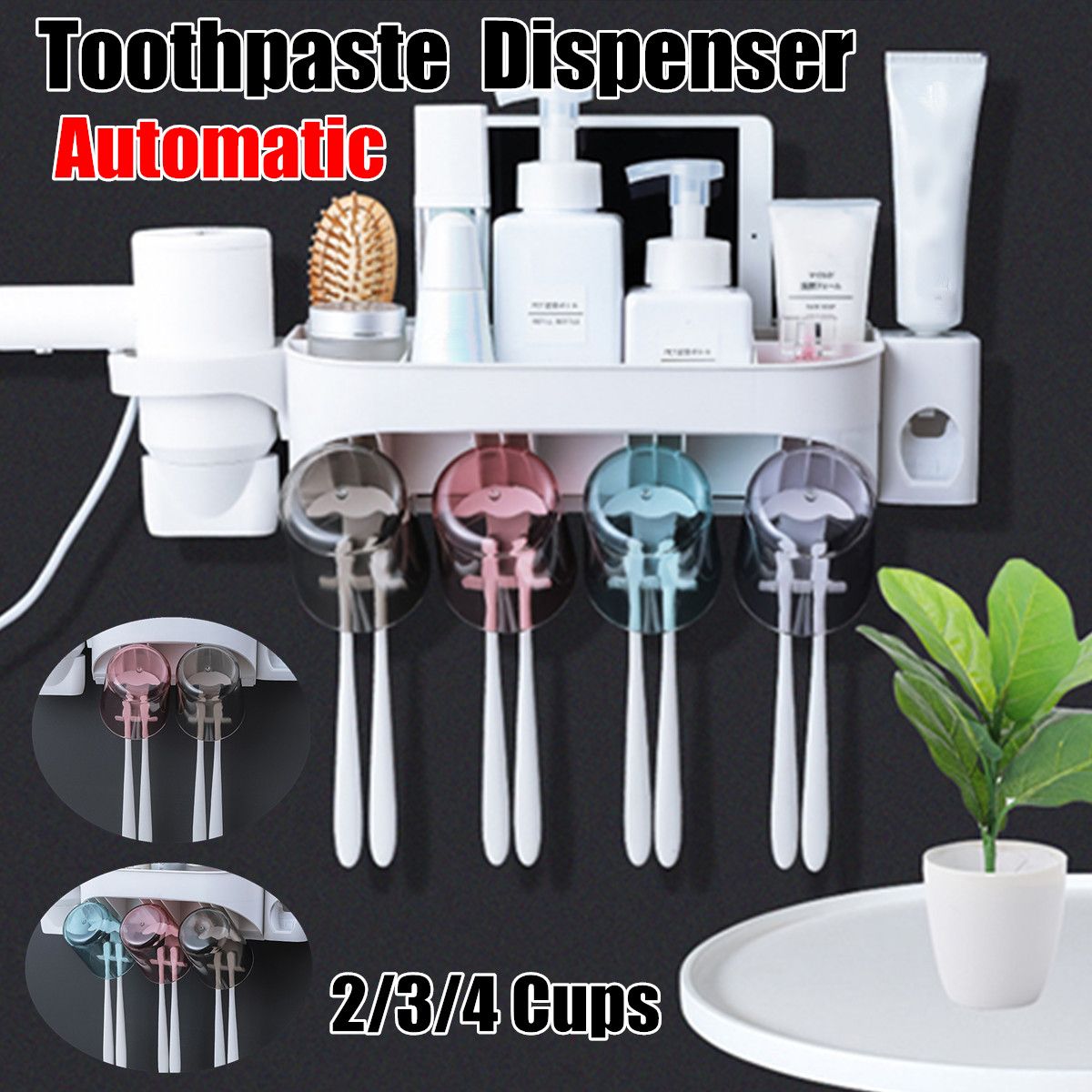 234-Cups-Automatic-Toothpaste-Toothbrush-Holder-Wall-Hanging-Hair-Dryer-Rack-1528060