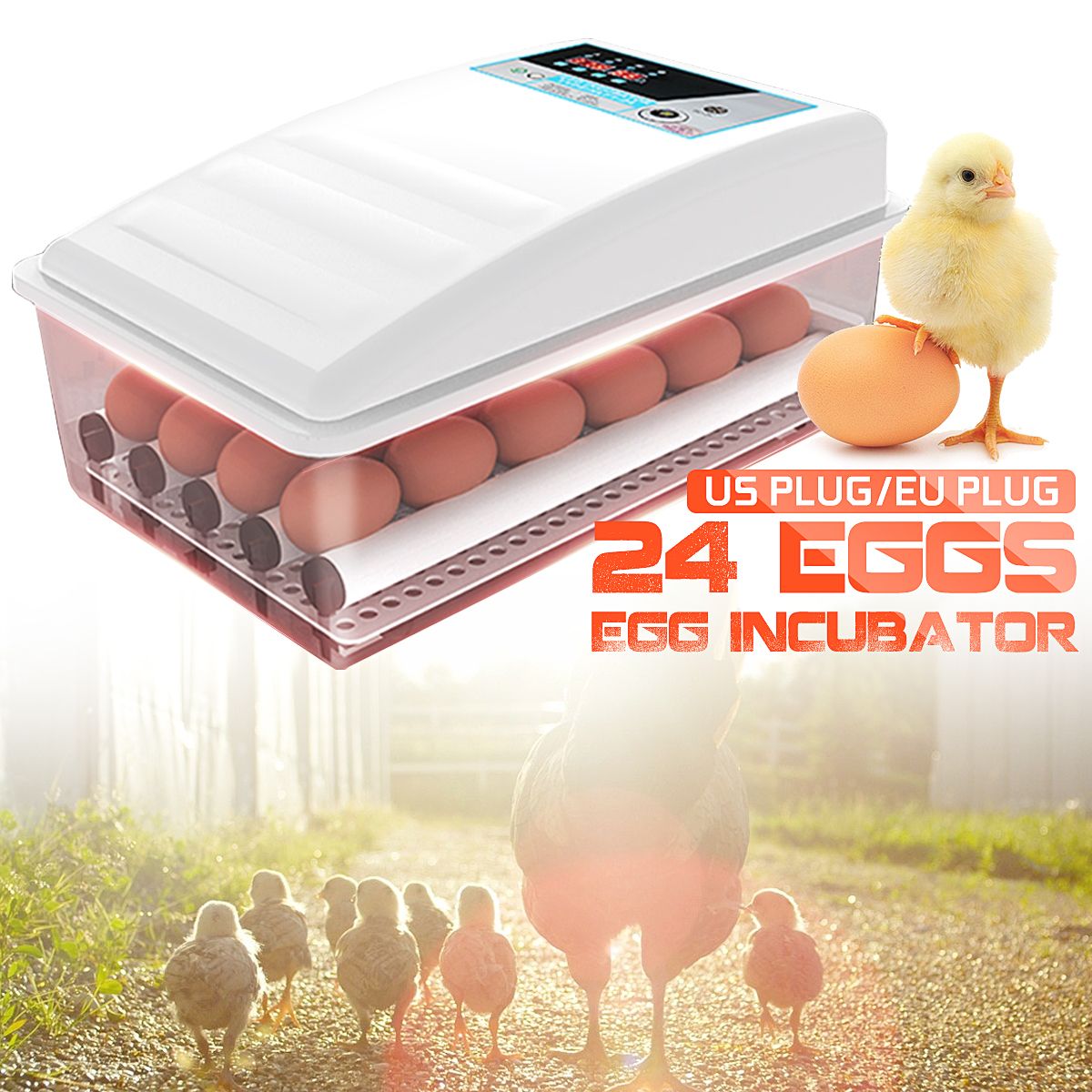 24Egg-Turning-Incubators-Bird-Chicken-Duck-Poultry-Hatcher-wTemperature-Control-1719575
