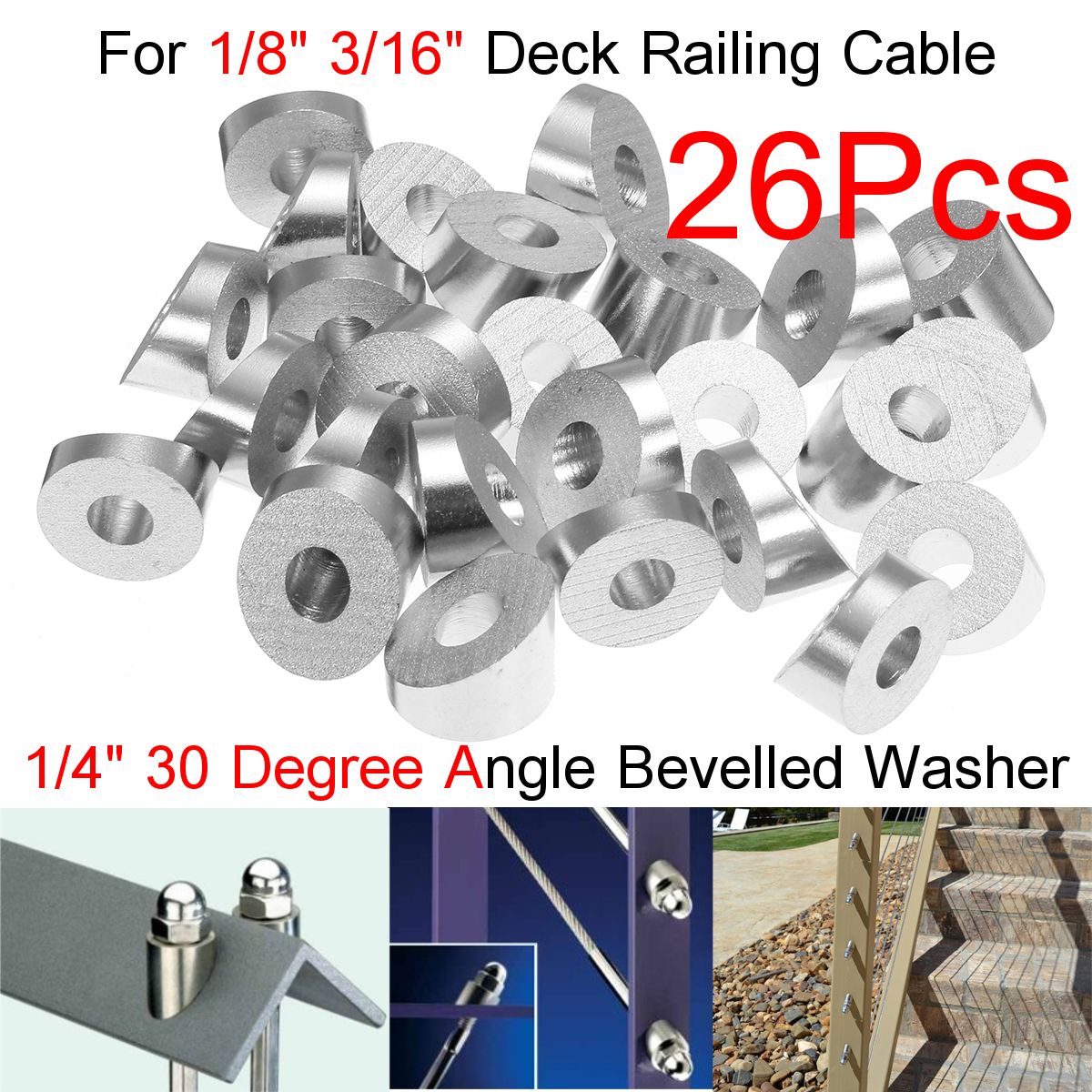 26Pcs-316-Stainless-Steel-30-Degree-Angled-Washer-for-18quot-316quot-Cable-Railing-End-Fittings-1364850