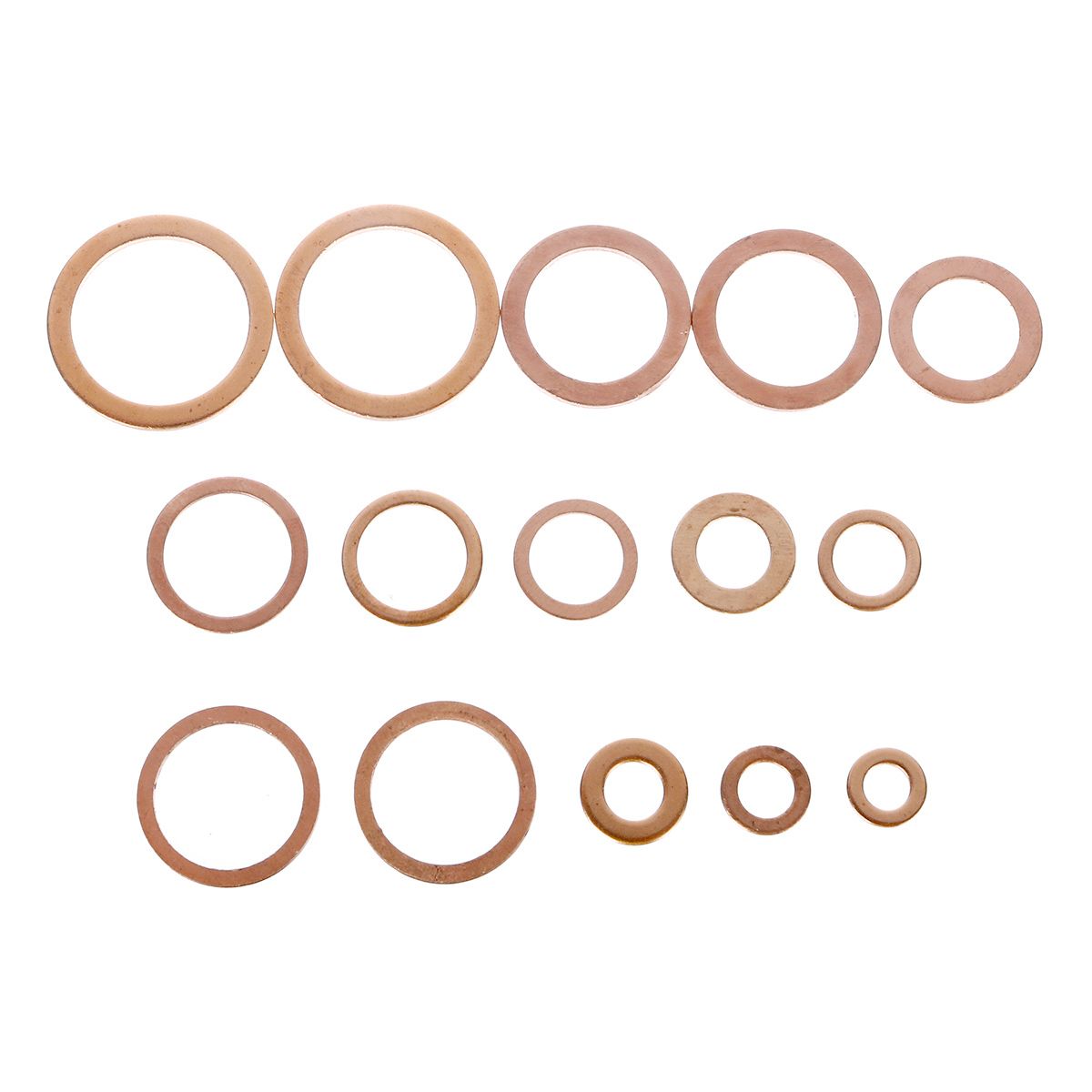 280Pcs-12-Sizes-Assorted-Crush-Copper-Washer-Gasket-Set-Flat-Ring-Seal-Kit-Tools-1762956
