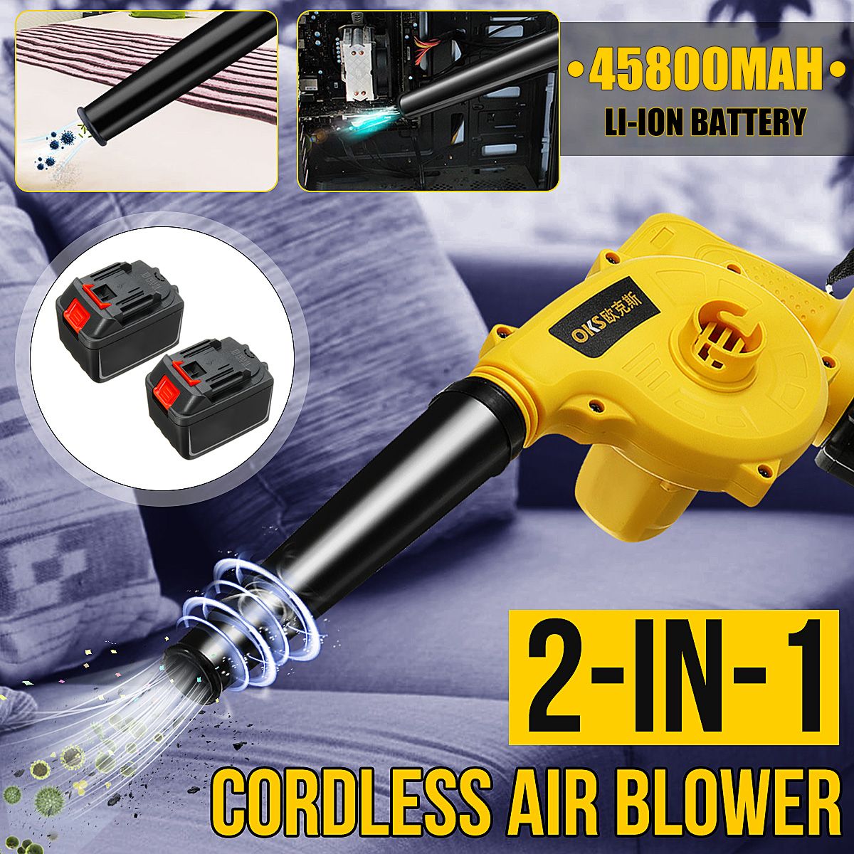 2IN1-55800mAh-128vt198vt298vt-Cordless-Blower-amp-Air-Vacuum-Dust-Leaf-Cleaner-Handheld-2x-Lithium-B-1608471