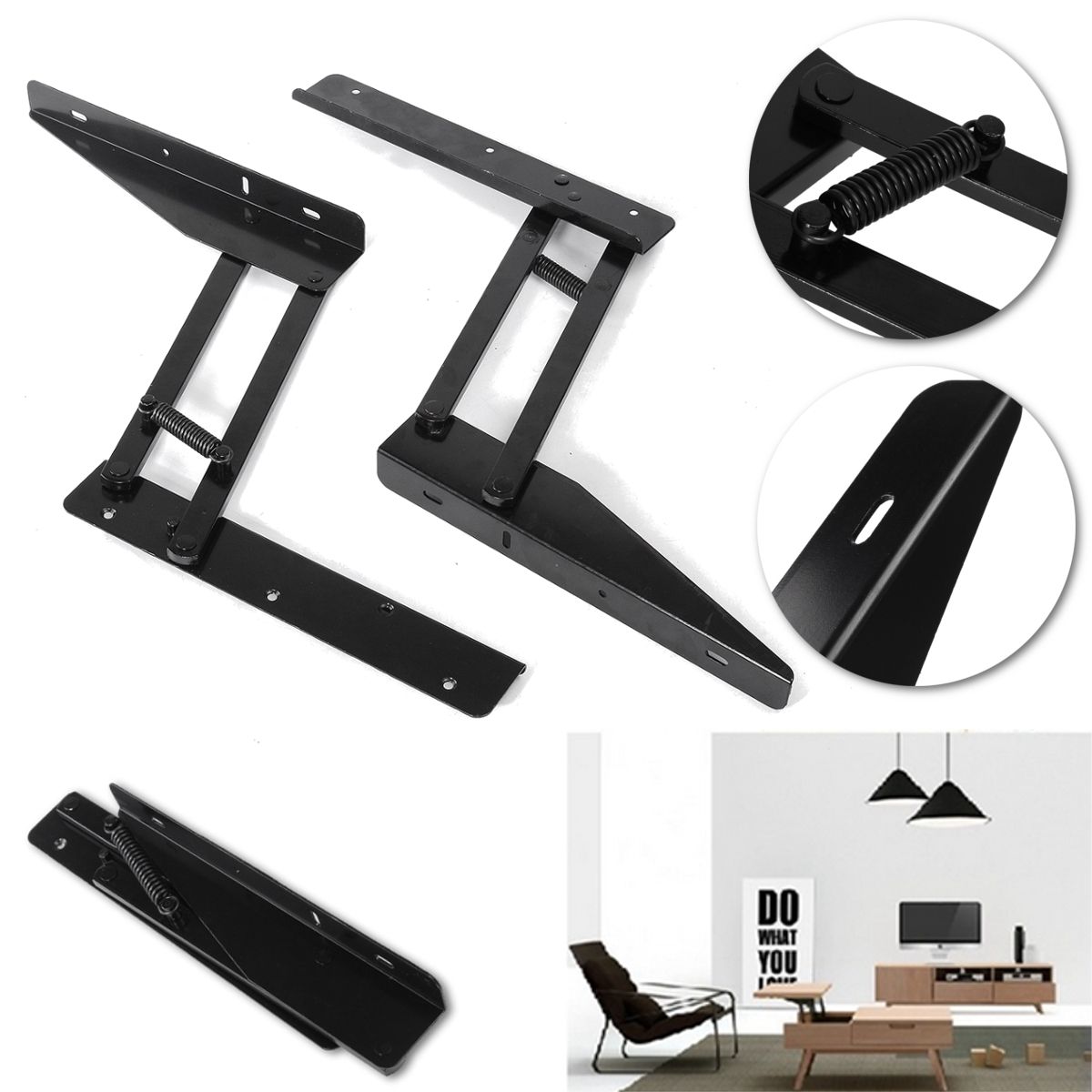 2PCS-Folding-Lift-Up-Top-Coffee-Table-Mechanism-Furniture-Fitting-Hinge-1743873