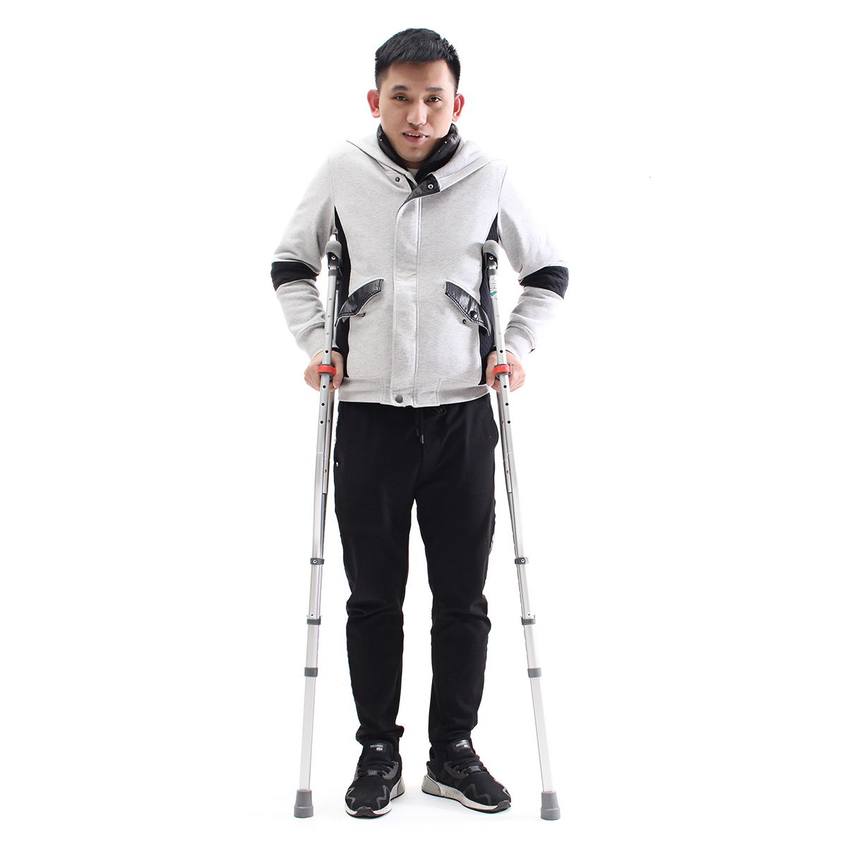 2Pcs-Adjustable-Height-Underarm-Crutched-Aluminium-Alloy-Material-Walking-Stick-Tools-Kit-1395967