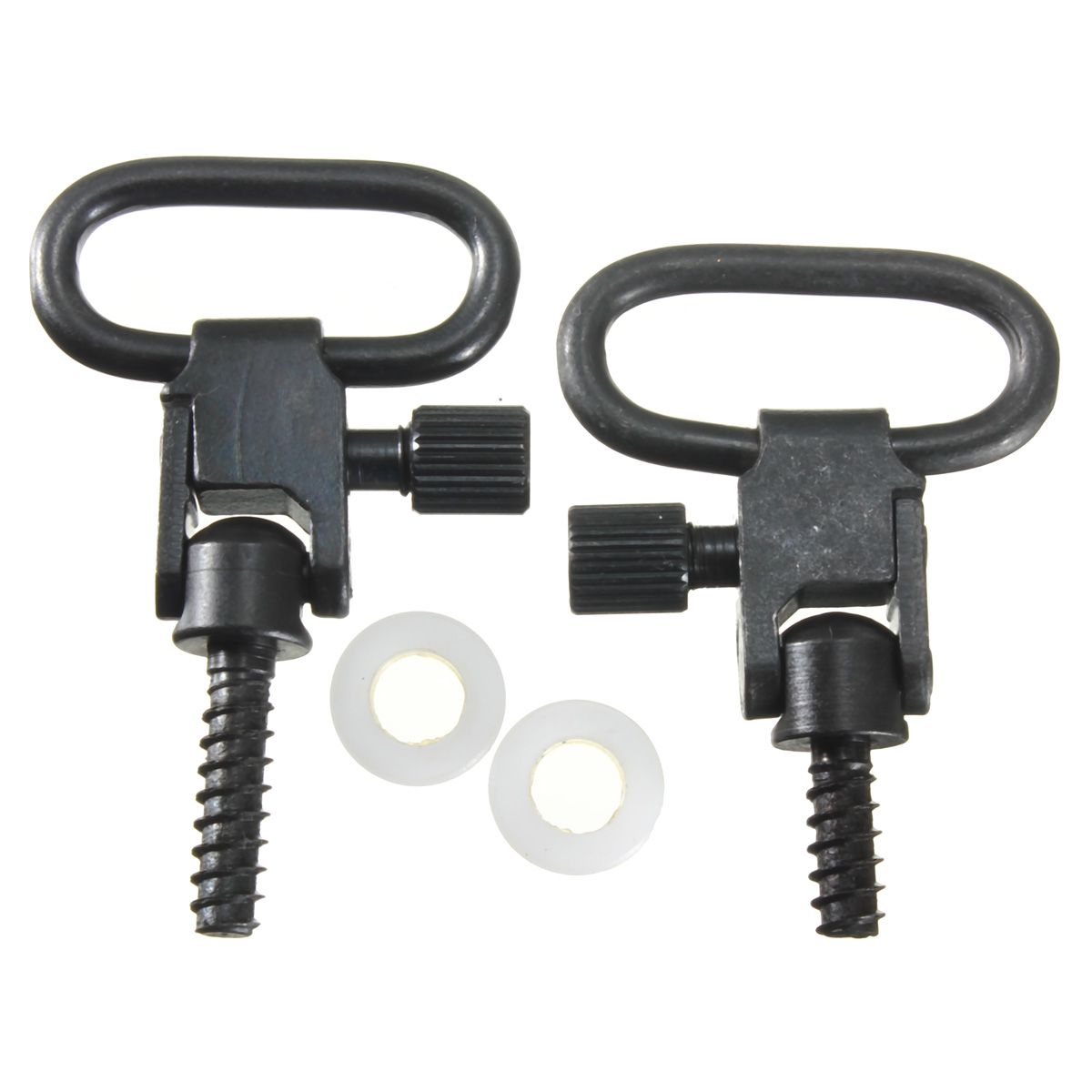 2Pcs-Black-Quick-Release-Detach-Sling-Mounting-Suspender-Loop-amp-Studs-With-White-Washers-1267491