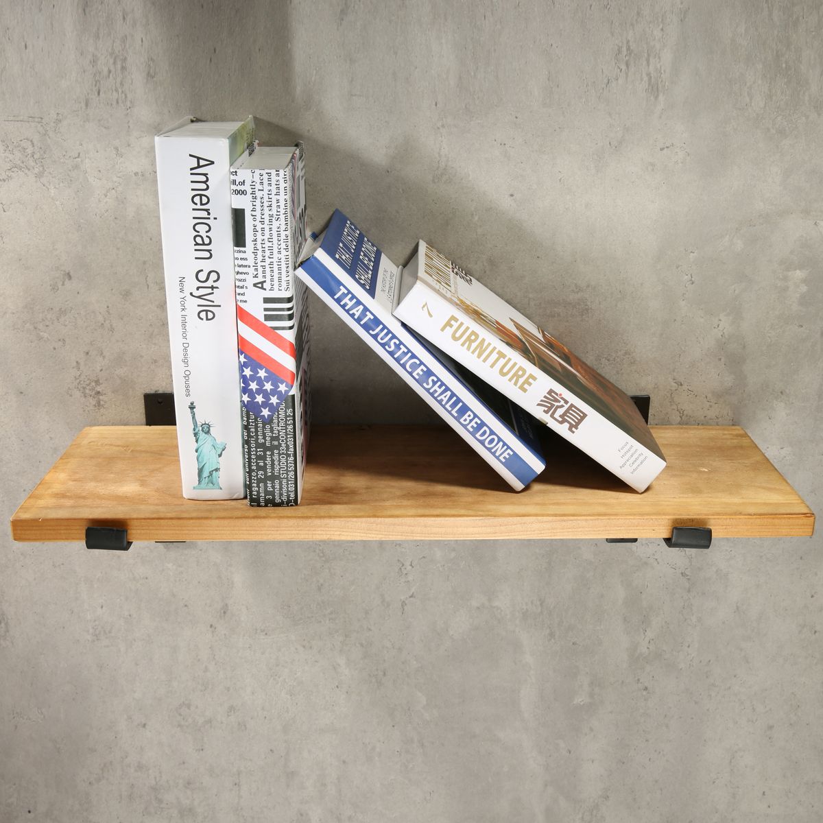 2Pcs-Industrial-Iron-Chunky-Solid-Wood-Shelf-Brackets-Matte-Black-Painting-for-Home-Shop-1212500