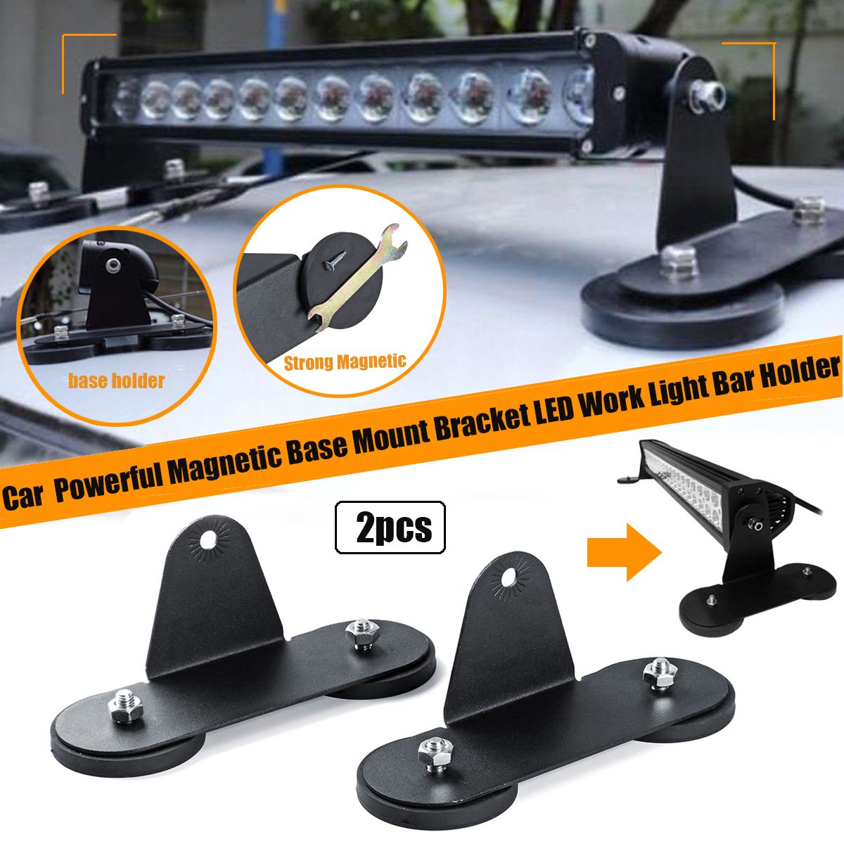2PcsSet-Universal-Strong-Magnetic-Mount-Brackets-Holder-Base-LED-Light-Bar-for-Car-SUV-1517801