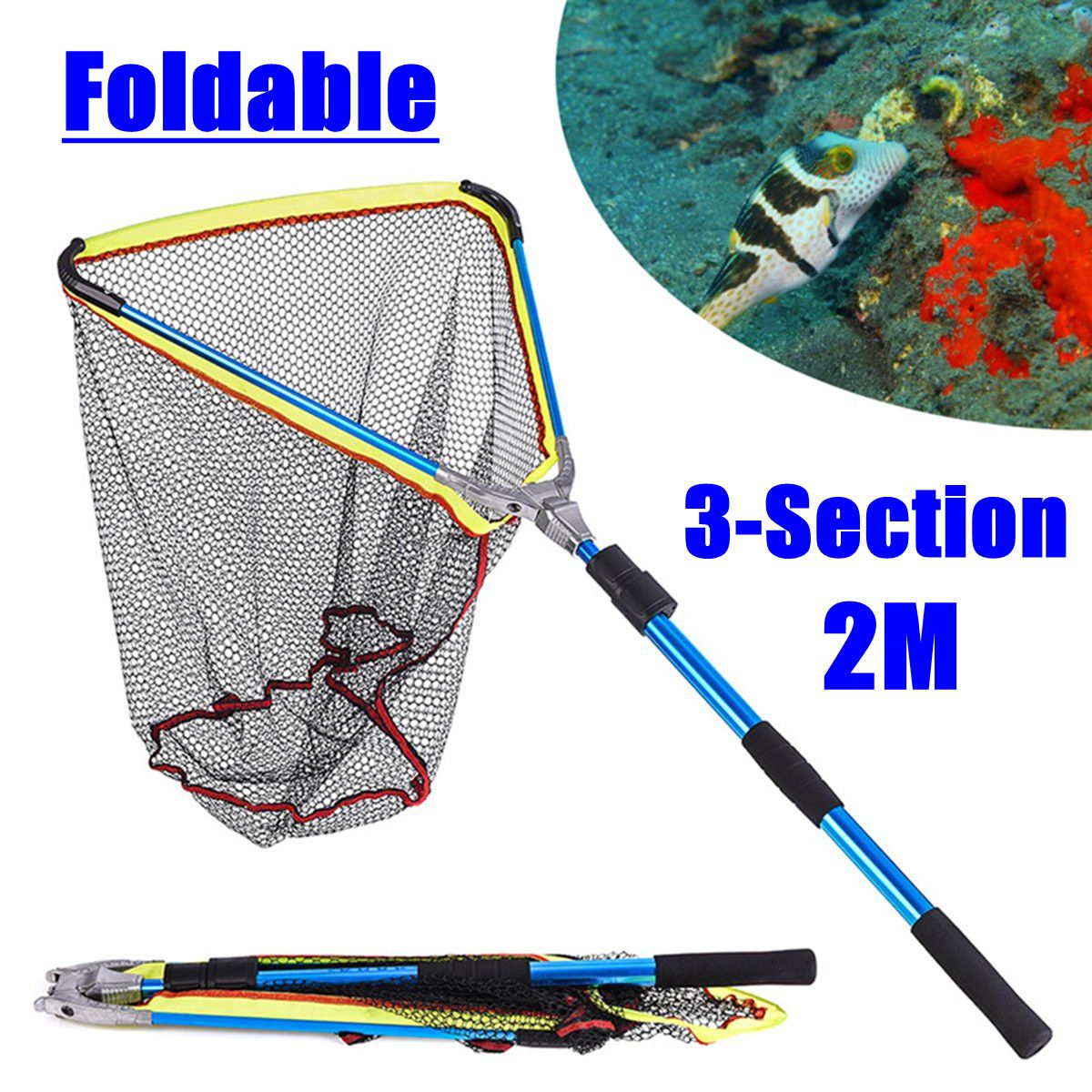 3-Section-Folding-EVA-Handle-Fishing-Landing-Telescopic-Extending-Pole-Fish-Net-1397587