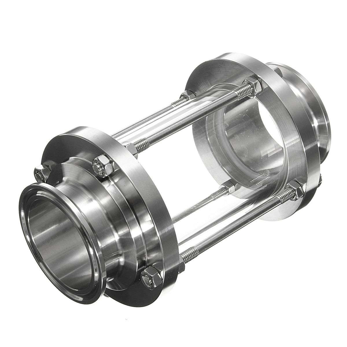 304-Stainless-Steel-Glass-Multiple-Tri-Clamp-Type-Flow-Sight-Sanitary-Fitting-1093012