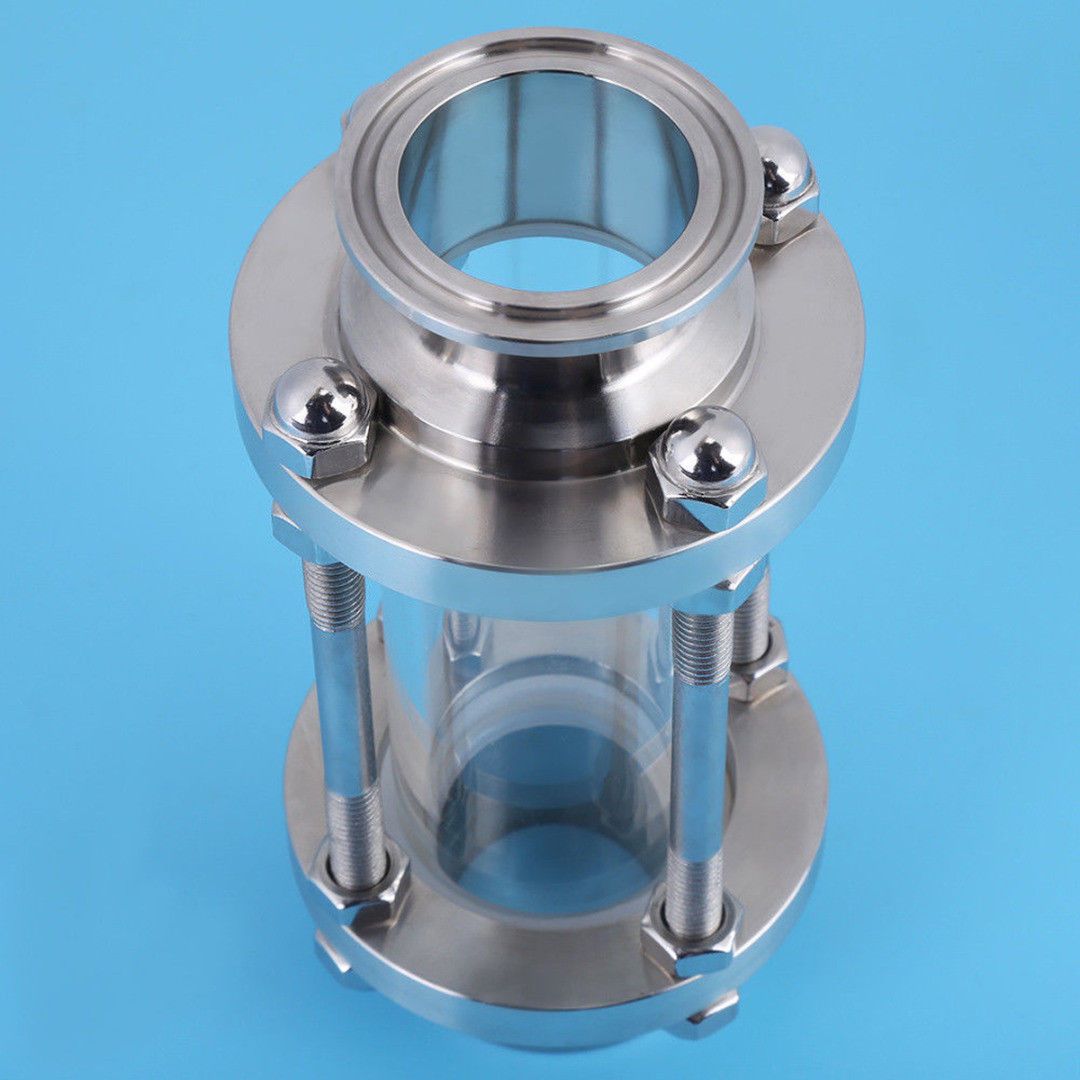 304-Stainless-Steel-Glass-Multiple-Tri-Clamp-Type-Flow-Sight-Sanitary-Fitting-1093012