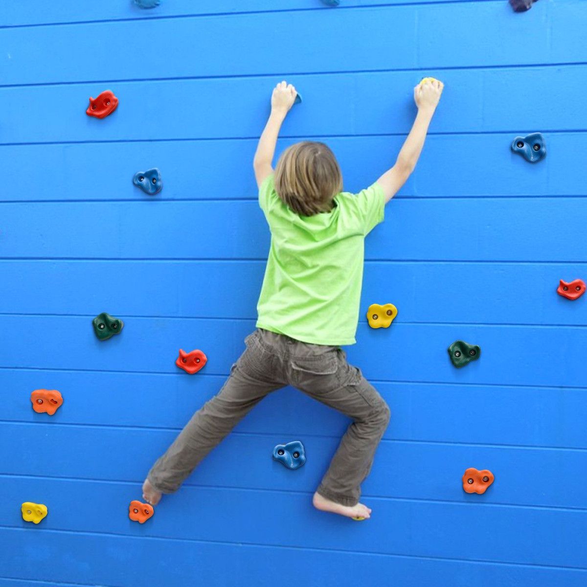 32PCS-Textured-Climbing-Rock-Wall-Stones-Kids-Ascender-Assorted-Color-Bolt-With-Screws-1445353