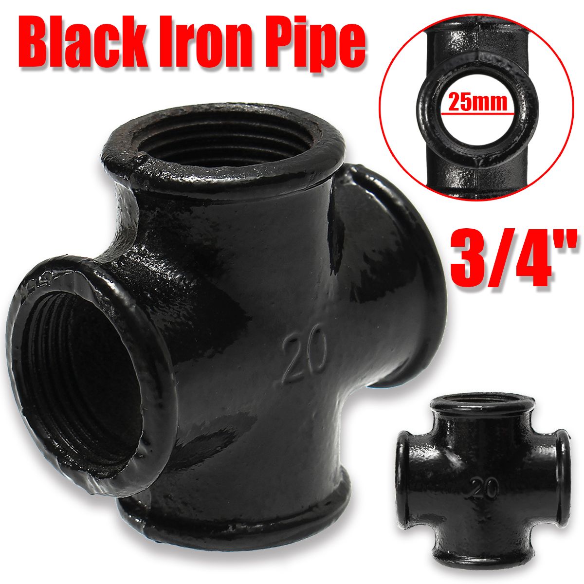 34-Inch-Black-Iron-Pipe-Threaded-Cross-Fitting-Plumbing-Malleable-Cross-Pipes-Fittings-1334049
