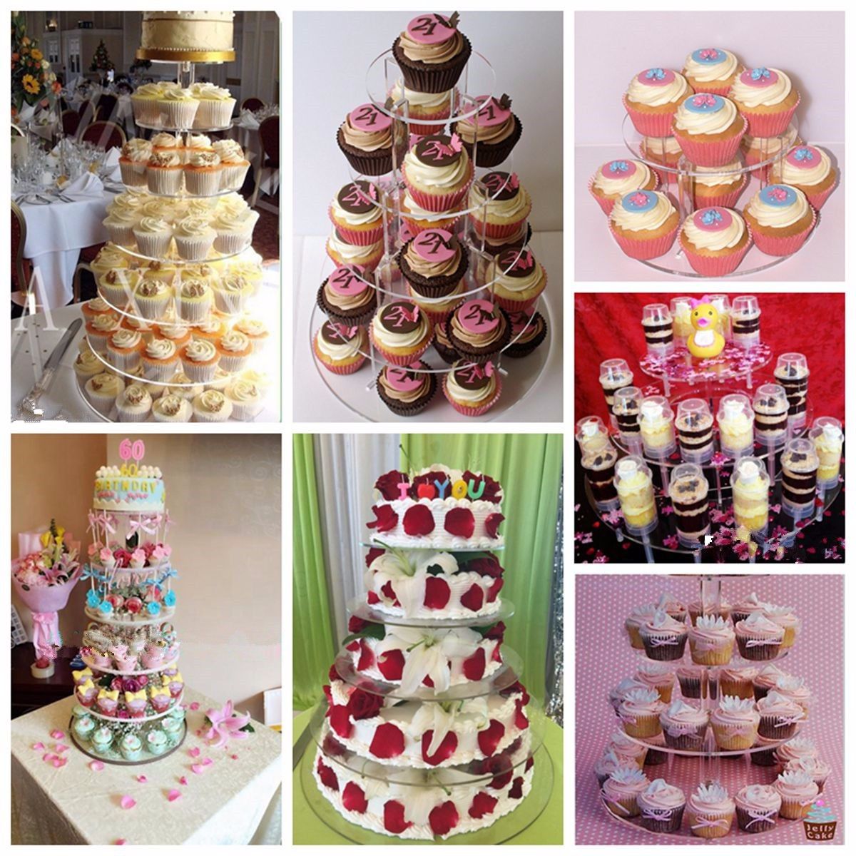 3456-Tier-Clear-Acrylic-Sheet-Cupcake-Stand-Display-Tower-Wedding-Birthday-1304994