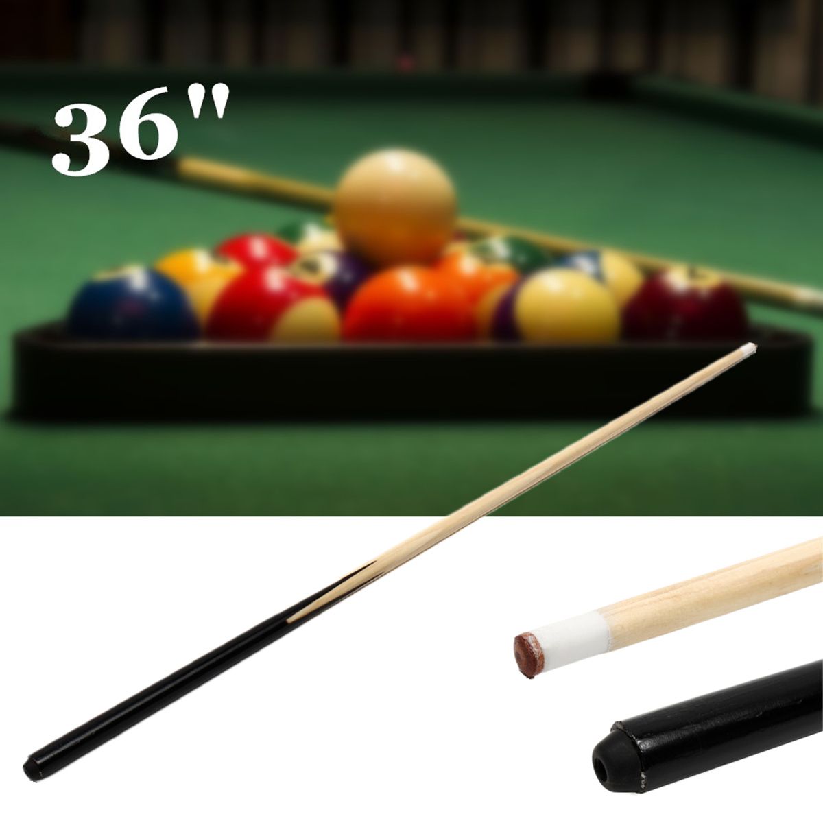 36deg-Children-Kids-Wood-Jointed-Cue-Pool-Stick-Snooker-Billiard-Cue-Rack-1475682