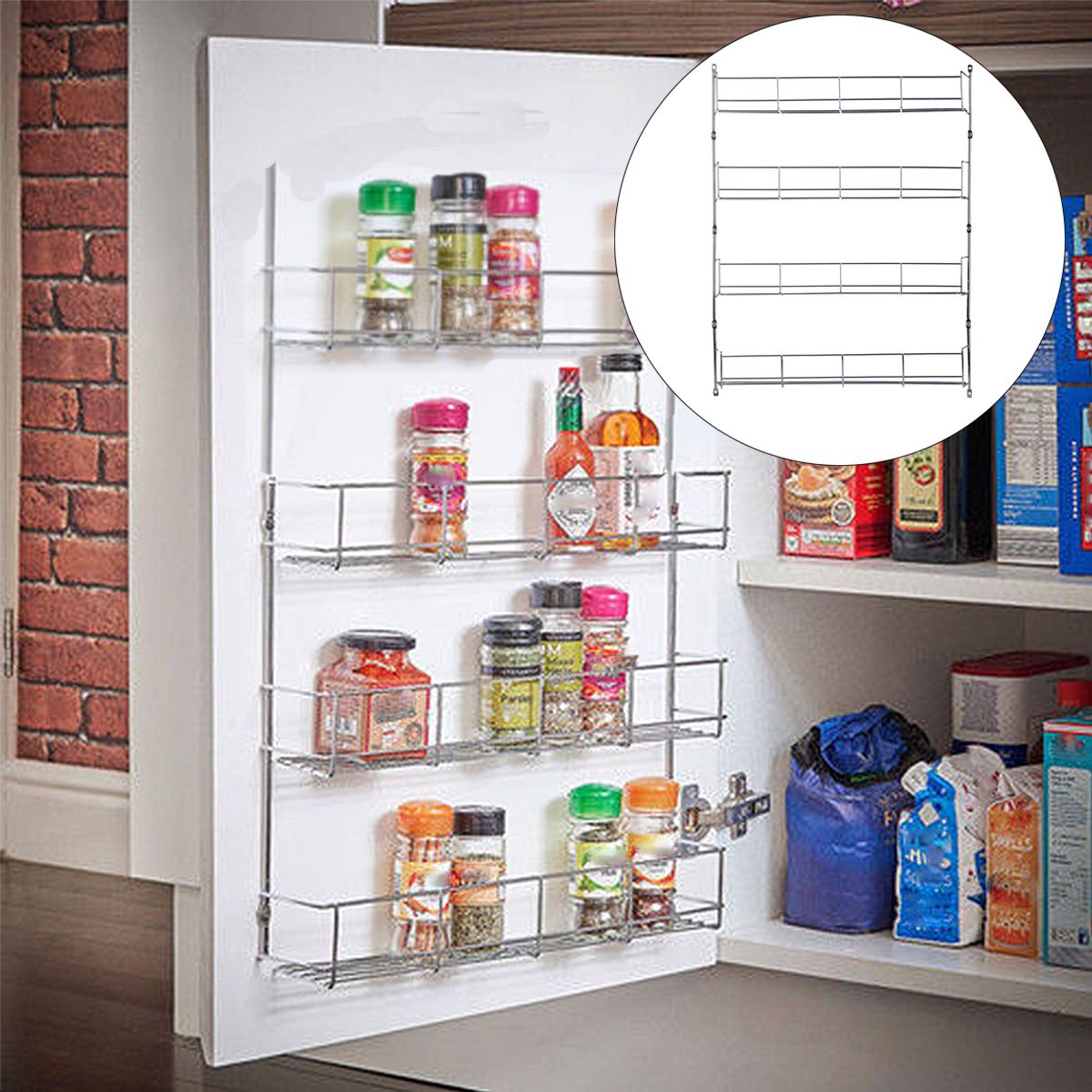 4-Tiers-Kitchen-Spice-Jar-Rack-Cabinet-Organizer-Wall-Mount-Storage-Shelf-Bracket-Holder-1341906