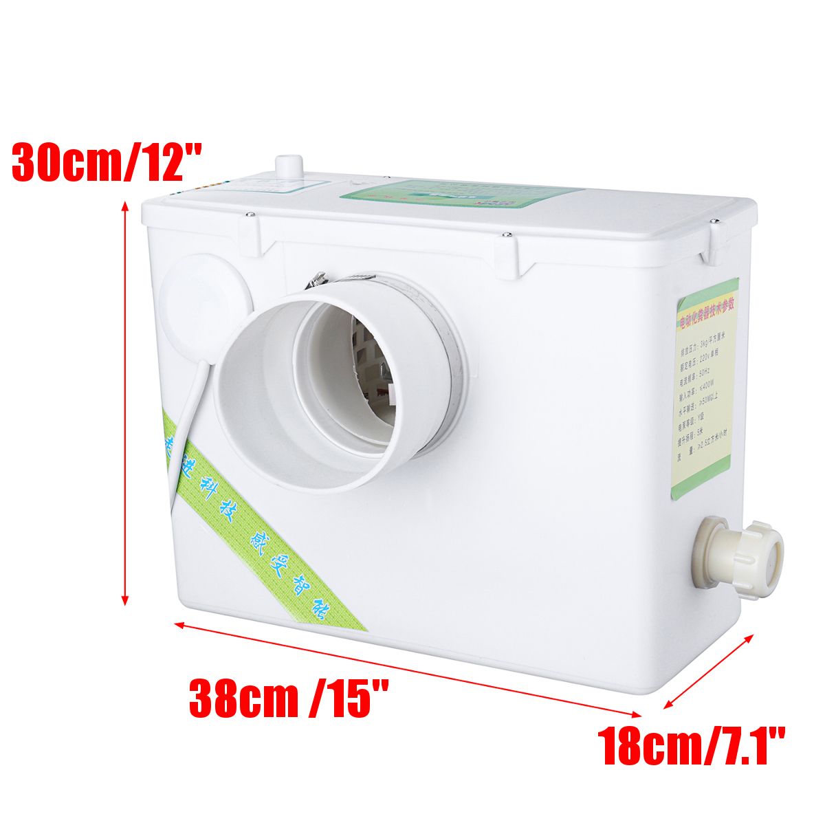 400W-220V-2-Outlet-Sanitary-Macerator-Pump-Auto-Disposal-Crush-Waste-Water-Toilet-Sink-1402024
