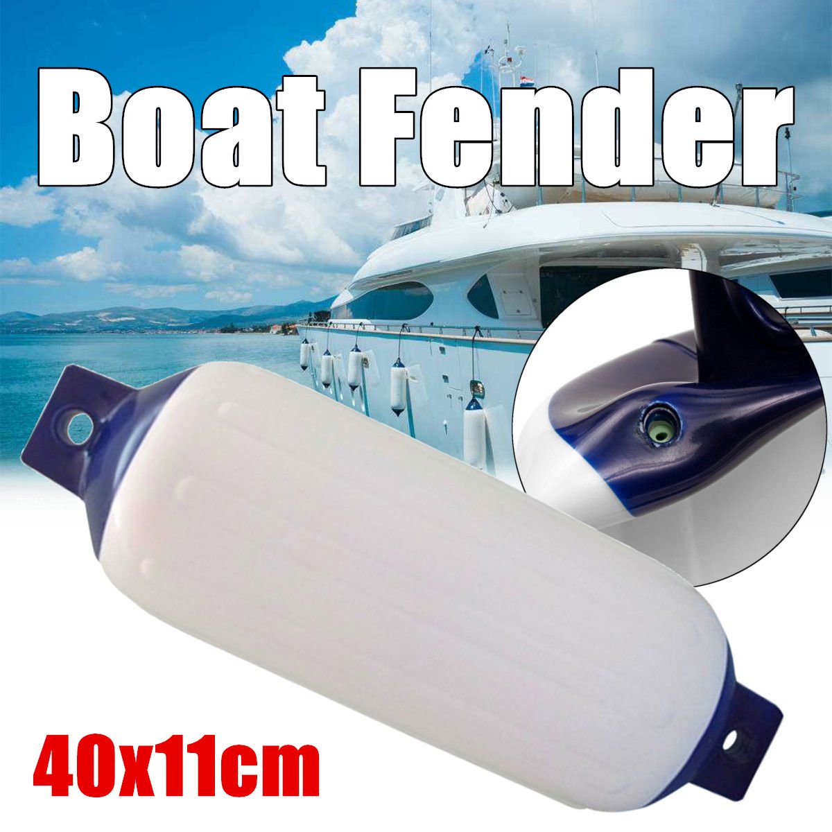 40x11cm-PVC-Boat-Marine-Buffer-Blue-Tip-Inflatable-Boat-Bumper-Dock-Shield-Protection-1304239