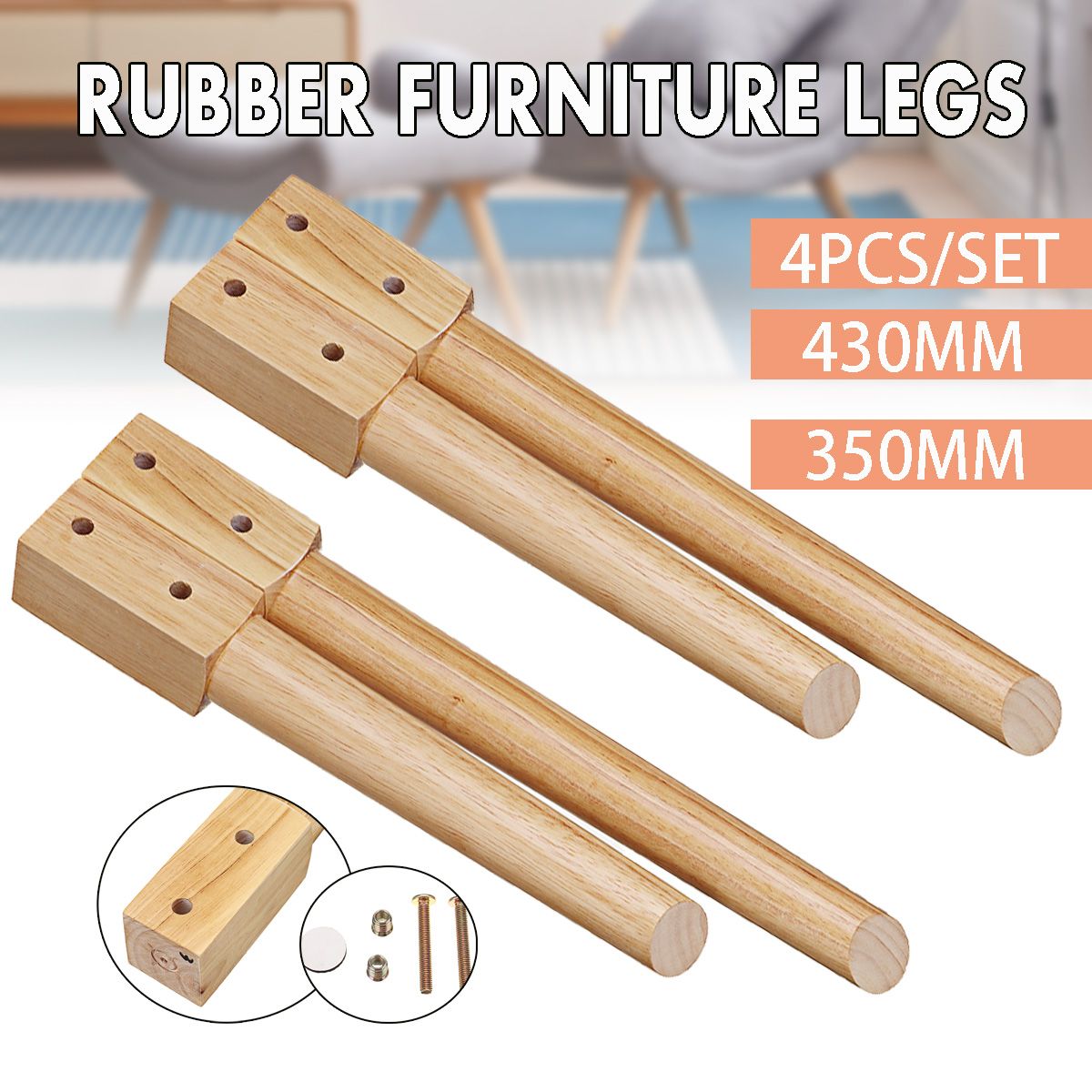 4PCSSET-Rubber-Wooden-Cone-Furniture-Legs-Sofa-Dining-Table-Chair-Stool-Parts-1757846