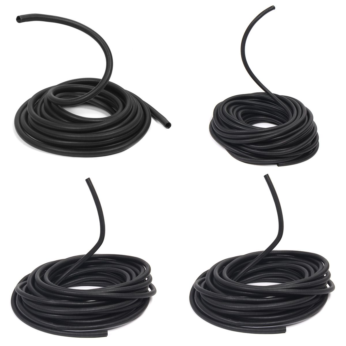 50Ft-Split-Wire-Loom-Conduit-Sleeve-Tube-Polyethylene-Black-Heat-Resistant-1172775