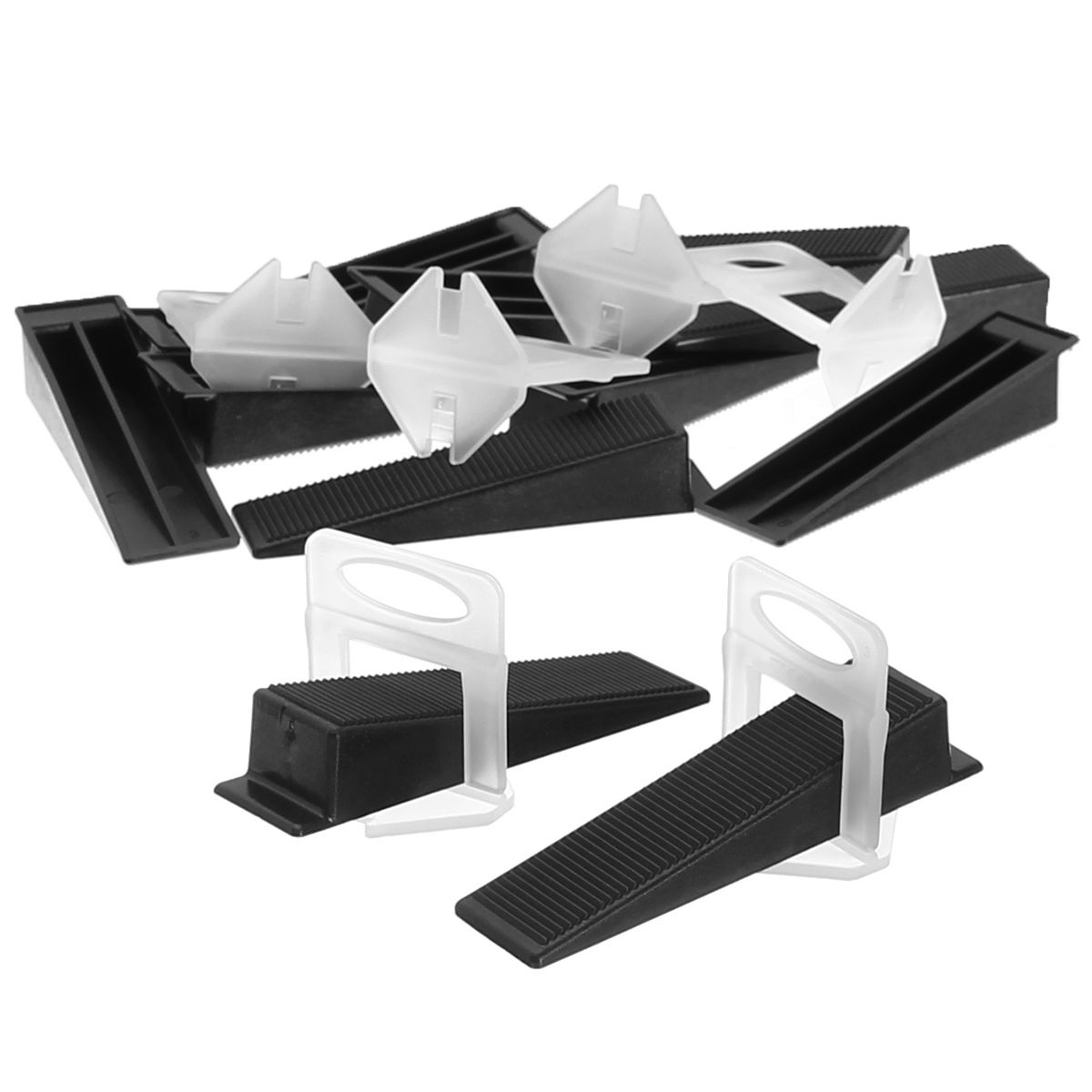 50Pcs-Black-Tile-Flat-Leveling-System-Wedges-Clips-Wall-Floor-Spacers-Strap-Device-Tools-1427127