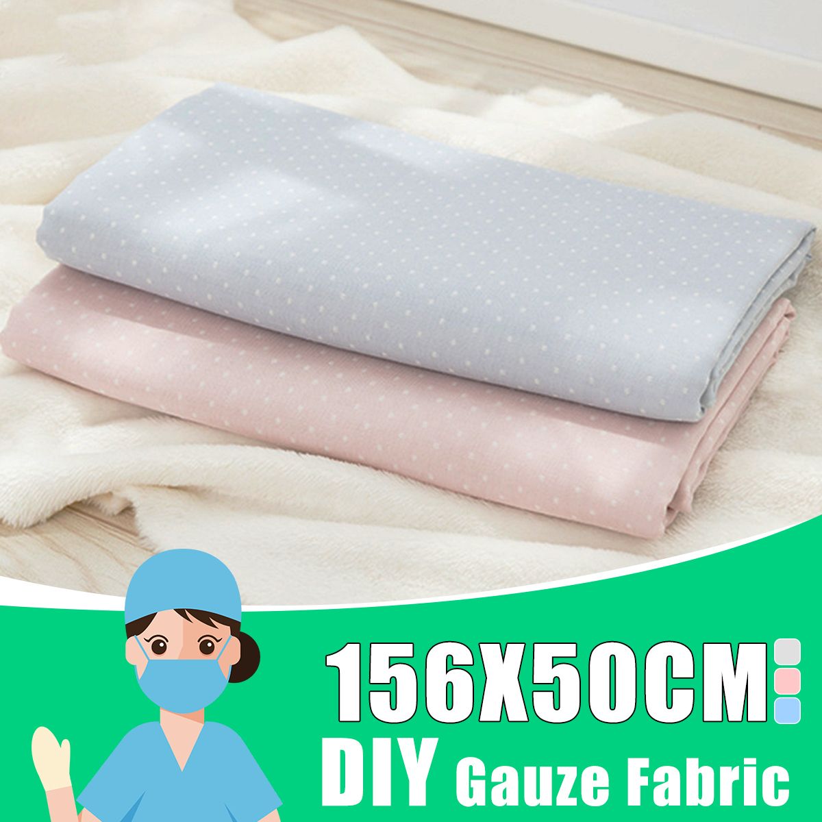 50cmx156cm-Eco-friendly-Cotton-Gauze-Fabric-Double-Layer-Sewing-Material-Fluorescent-free-for-Diy-Ma-1741202