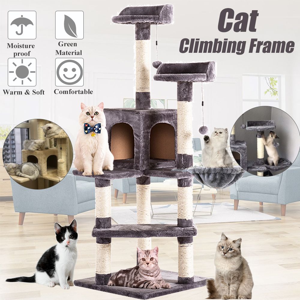 51-Cat-Tree-Scratcher-Cardboard-Play-House-Condo-Furniture-Bed-Post-Pet-Tower-Toys-1602826
