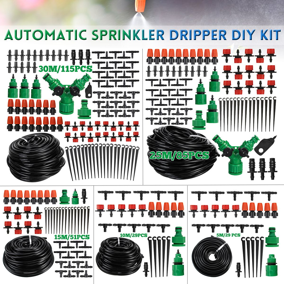 510152530M-Automatic-Sprinkler-DIY-Garden-Watering-Micro-Drip-Irrigation-System-Hose-Kits-1709407