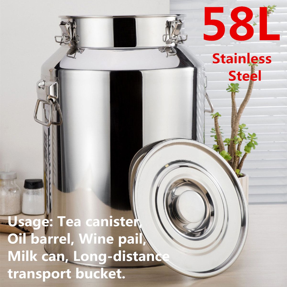 58L-35X60cm-Stainless-Steel-Milk-Can-Wine-Pail-Water-Bucket-Oil-Barrel-Tea-Canister-1324614