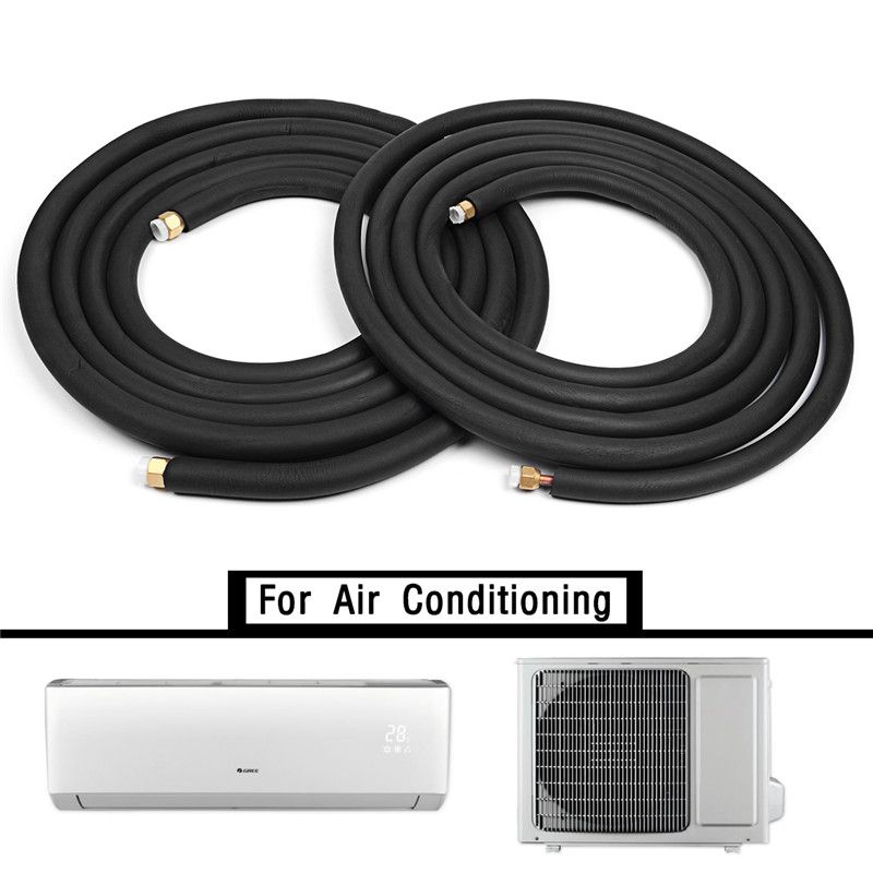 5M-165ft-Split-Line-Extension-14quot-38quot-Flared-Insulated-Air-Conditioner-Black-Brass-Tube-1309476