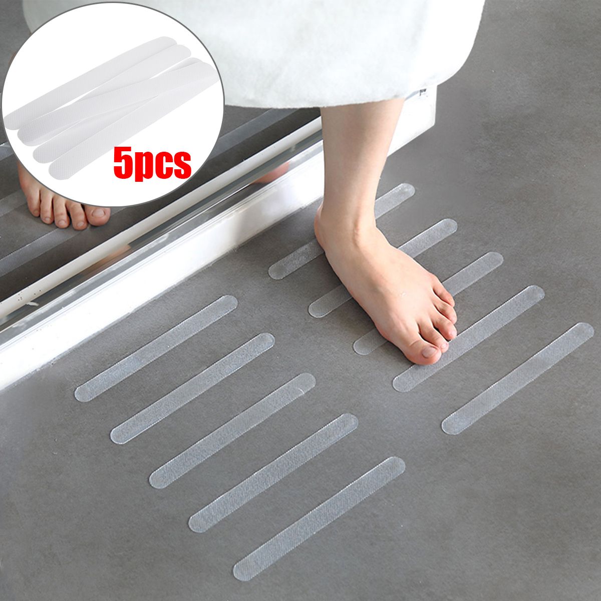 5Pcs-Transparent-Anti-Slip-Bath-Tread-Sticker-Adhesive-Strip-Pad-Shower-Flooring-Safey-Tape-1366353