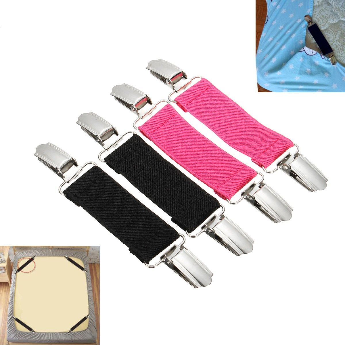 70x25mm-Stretchable-Fixed-Clamp-Clip-Extender-Webbing-Alloy-for-Pants-Bed-Sheet-1181365